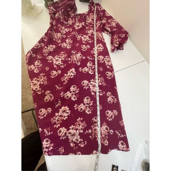 Lily Rose women’s long sleeve dress  size  XXL floral cinched back - Picture 4 of 6